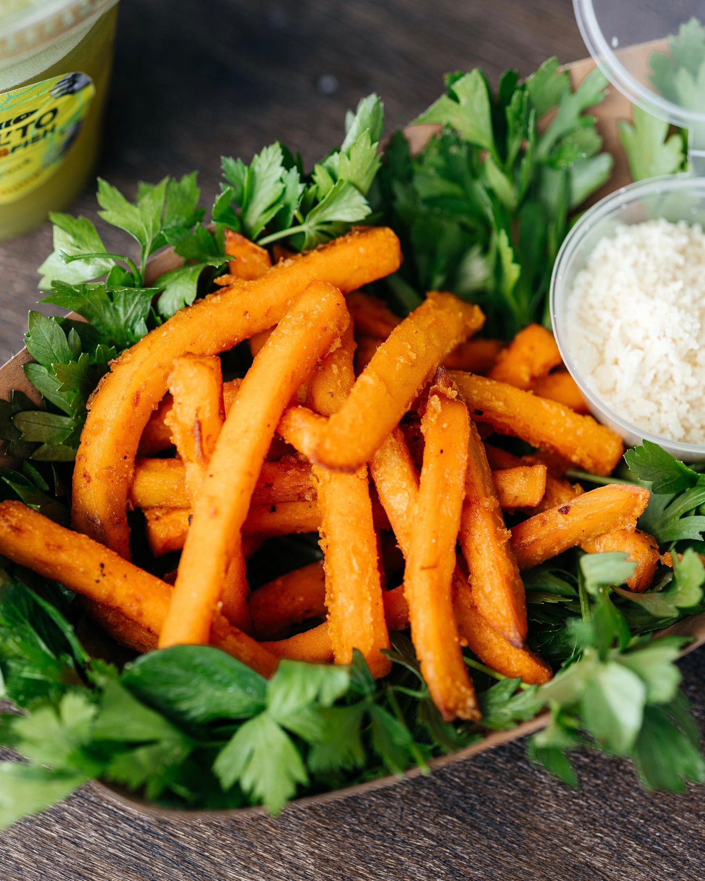 Батат фрі з пармезаном